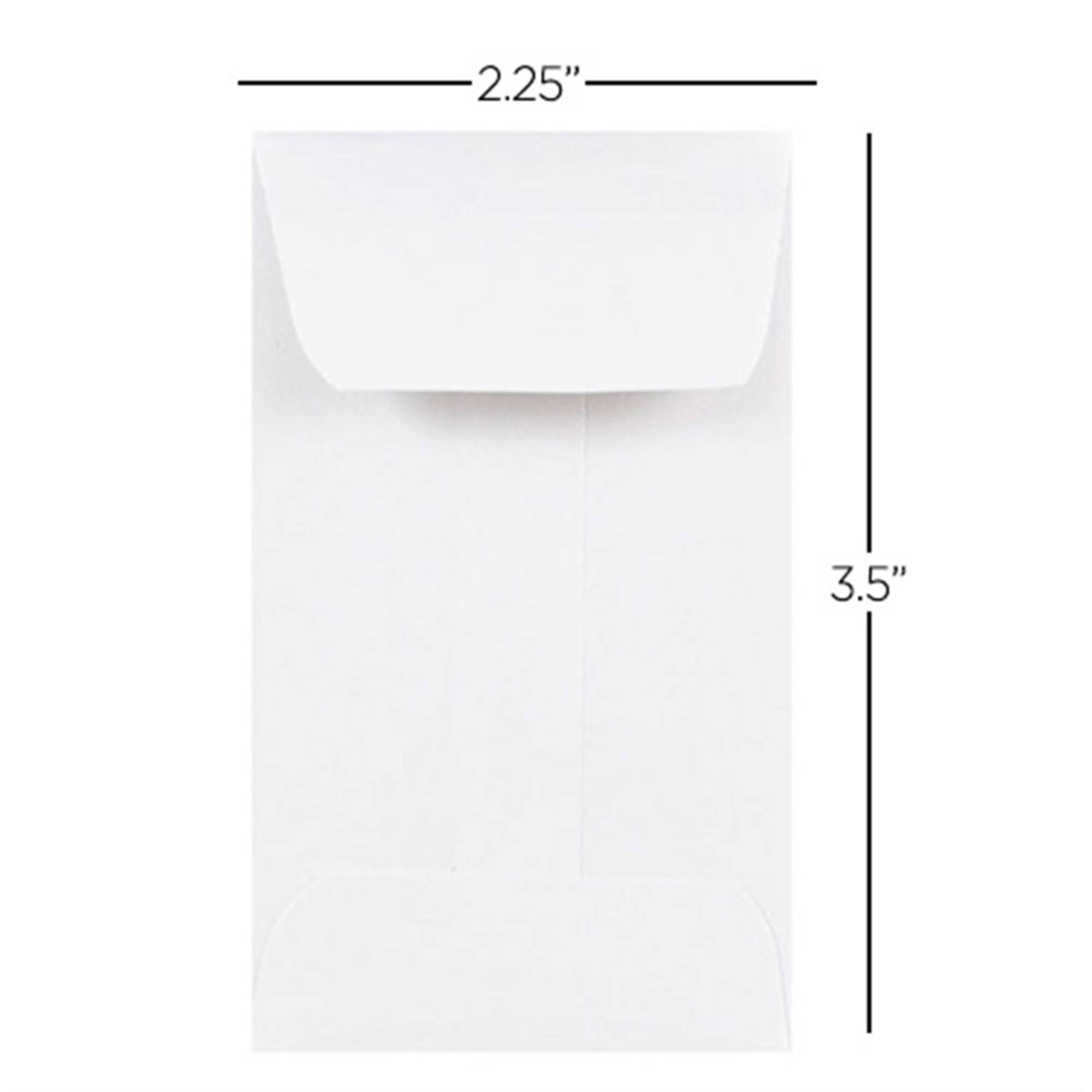JAM Paper 2.25" x 3.5" White Coin Envelopes